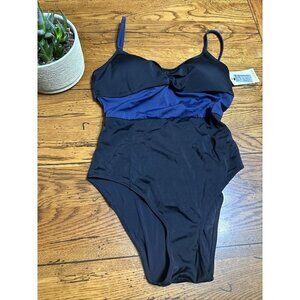 Lively One Piece BRAND NEW Bathing Suit Womens S94 Navy- Sz s